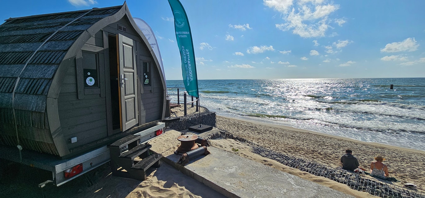 Mobili pirtis ant priekabos